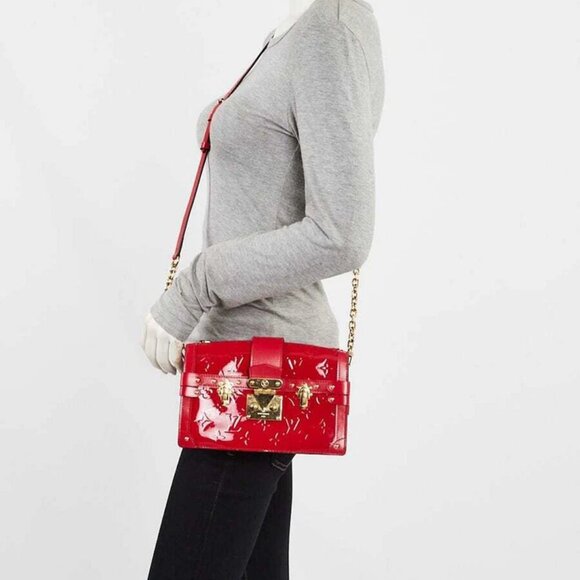 Louis Vuitton Cherry Red Monogram Vernis Trunk Clutch Bag - Picture 2 of 12